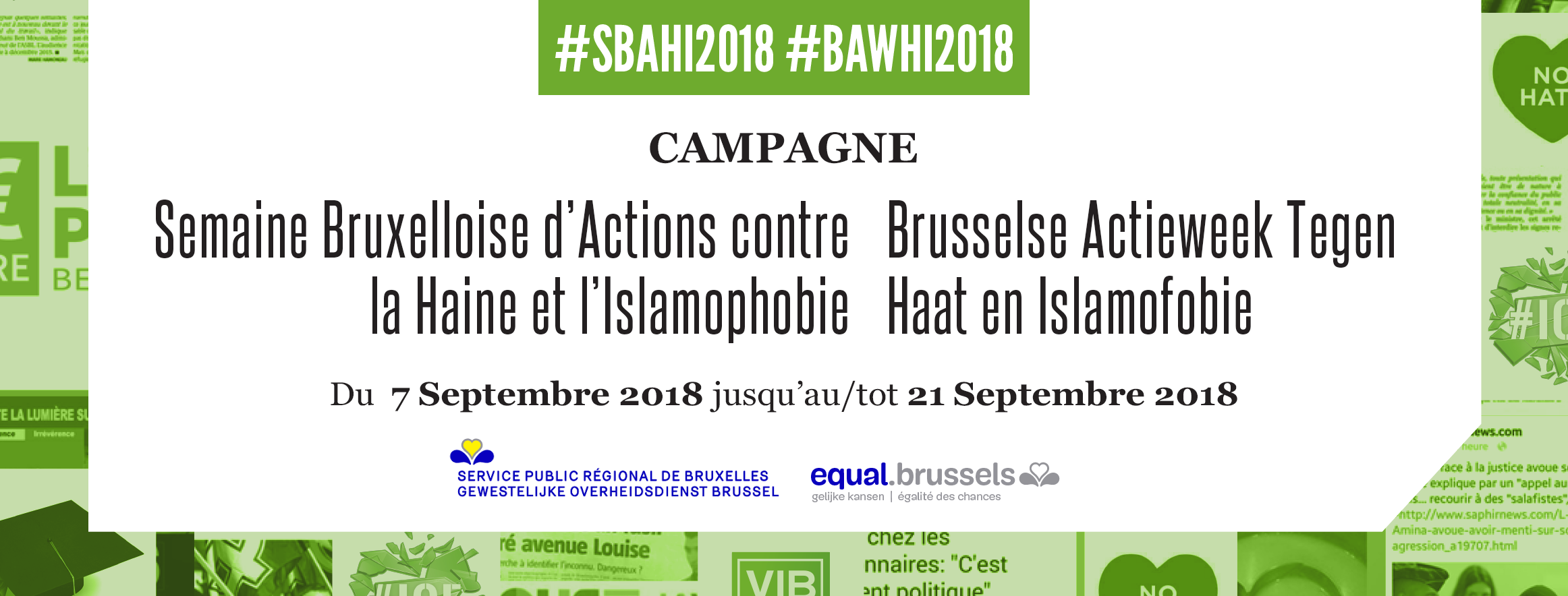 SBAHI 2018 – Semaine Bruxelloise d’Actions contre la Haine et L’Islamophobie