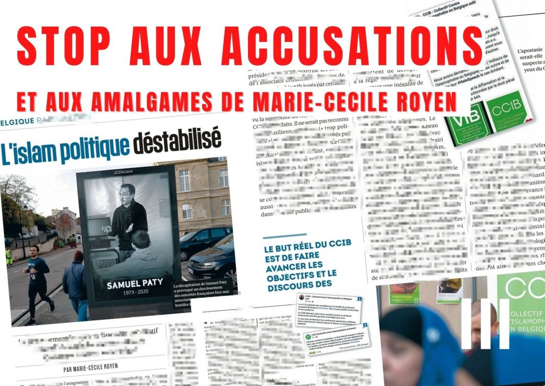 Communication à la suite de la publication d’un article de Marie-Cécile Royen dans le Vif